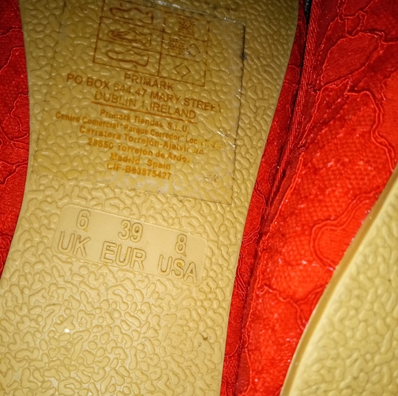 Red flats women's size 8 - Picture 4 of 4